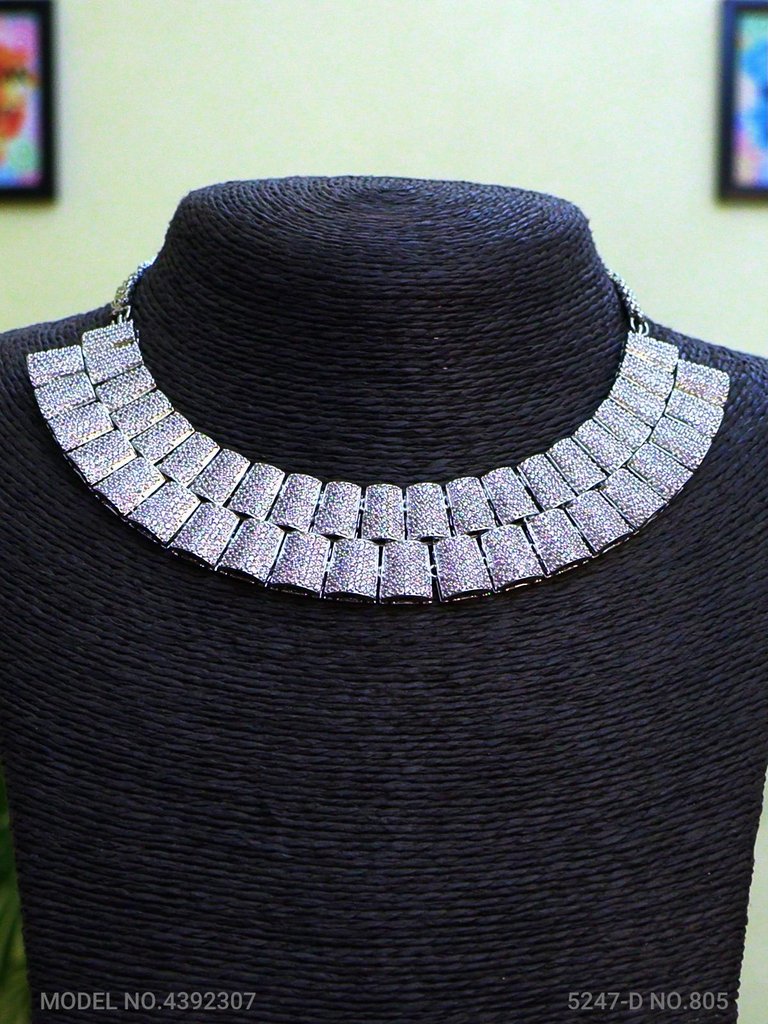 Traditional Design | American Diamond Jewelry Set - View A