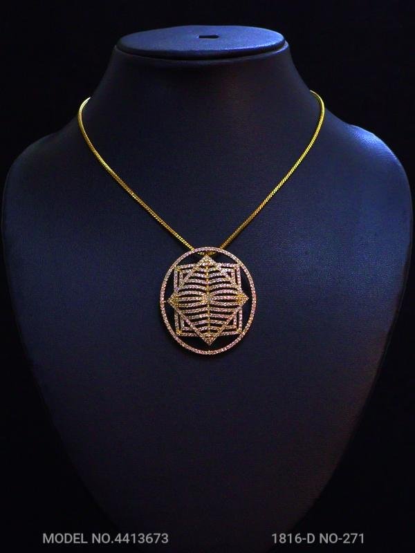 Cz Pendant | Traditional Trendy Gift Ideas - View 2 - Amaara World