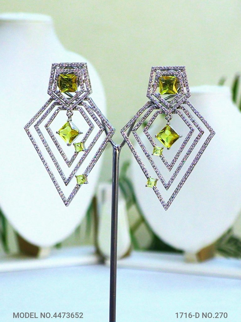 Statement Earrings with AD stones - Amaara World