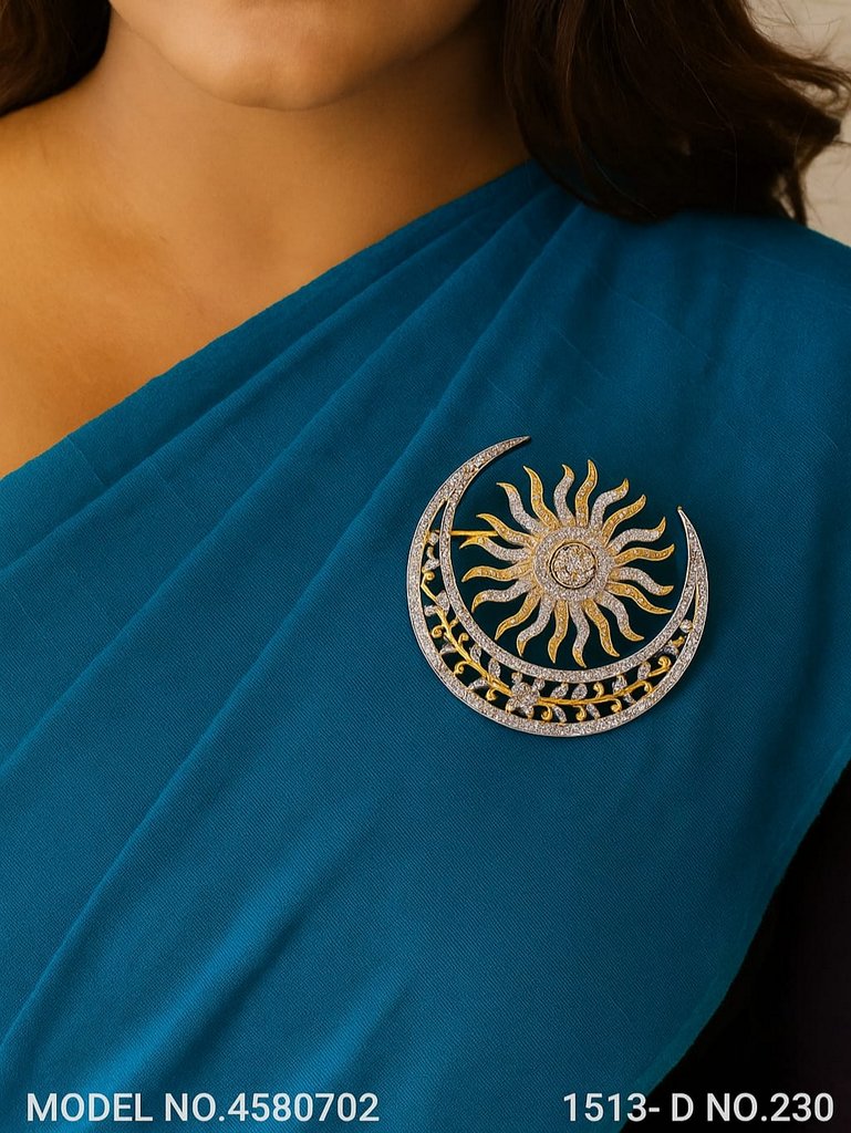 CZ Brooch - View 3 - Amaara World