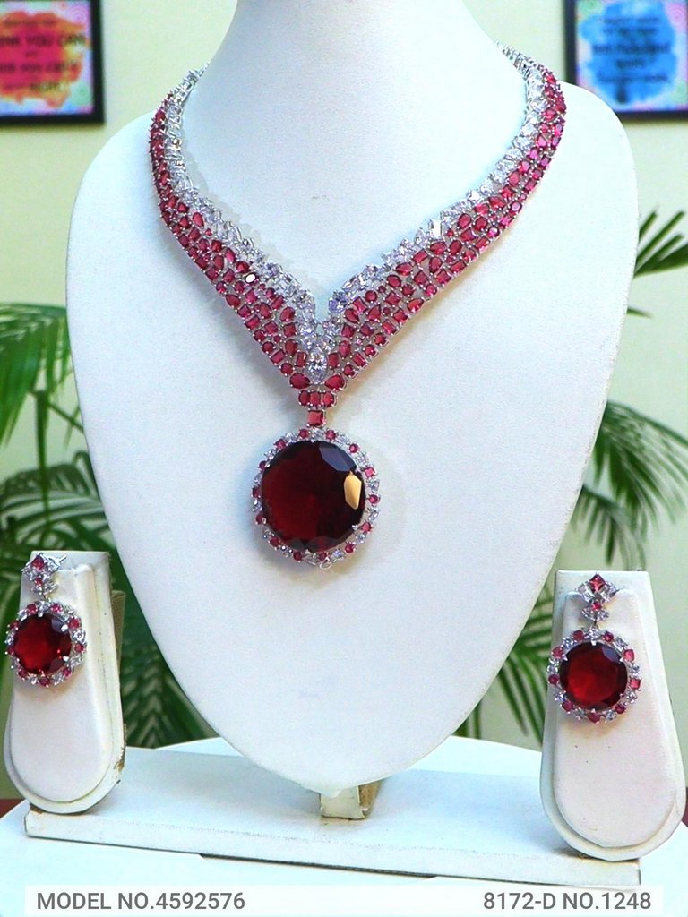 Fashion Necklace Set | Artificial Diamonds / Zircons - Amaara World