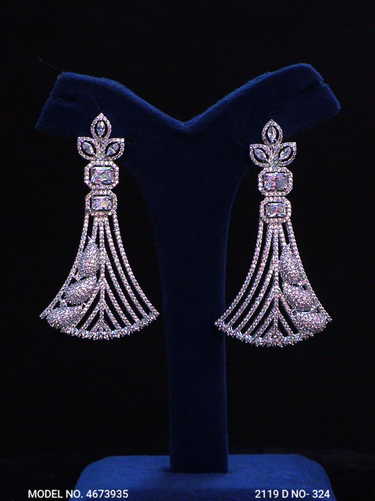 Original Zircon Long Earrings - Amaara World