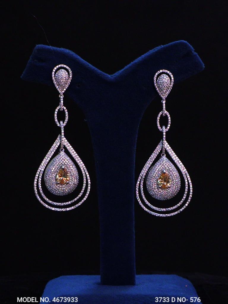 Real Zircon Long Fashion Earrings - Amaara World