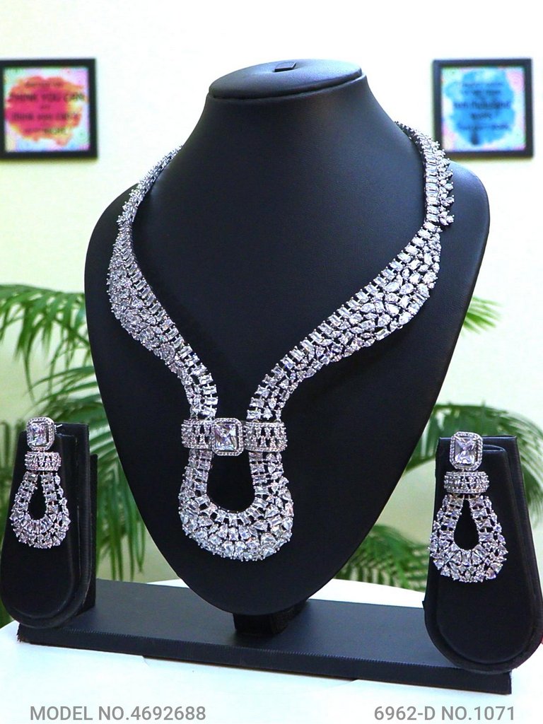 Traditional Design | American Diamond Jewelry Set - Amaara World
