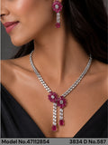 Classic Necklace | AD Jewellery | Handcrafted - Amaara World