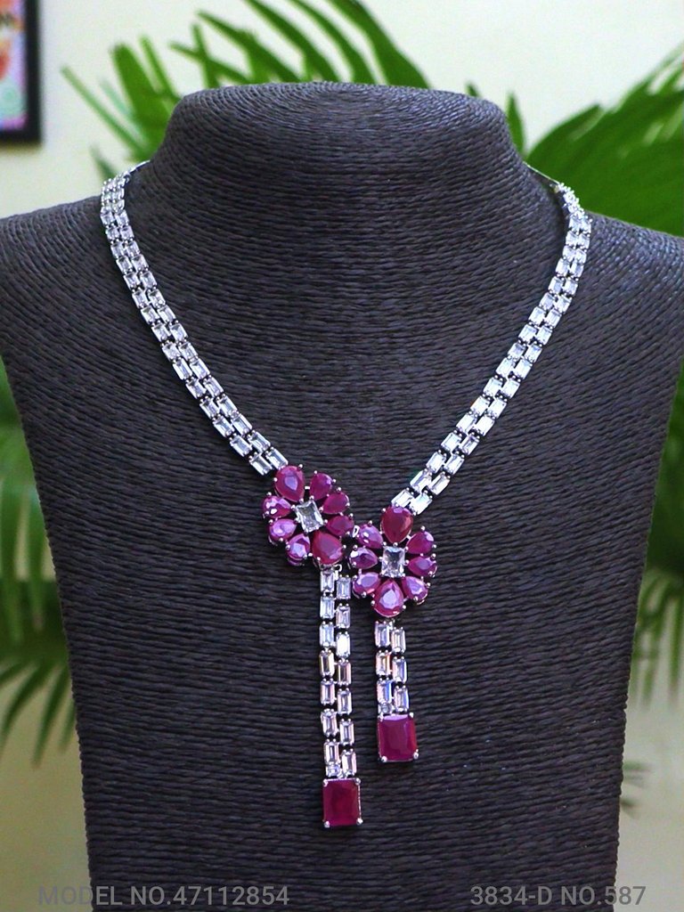 Classic Necklace | AD Jewellery | Handcrafted - View B