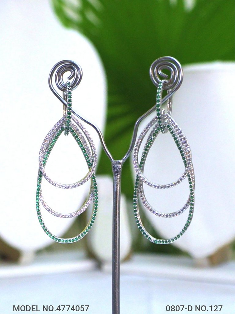 Real Zircon Long Fashion Earrings - Amaara World