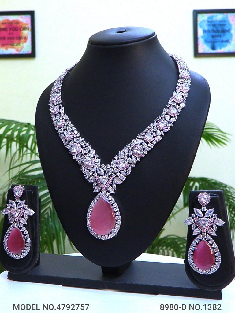 Traditional Zirconia Jewelry Set for Classy Women - View A