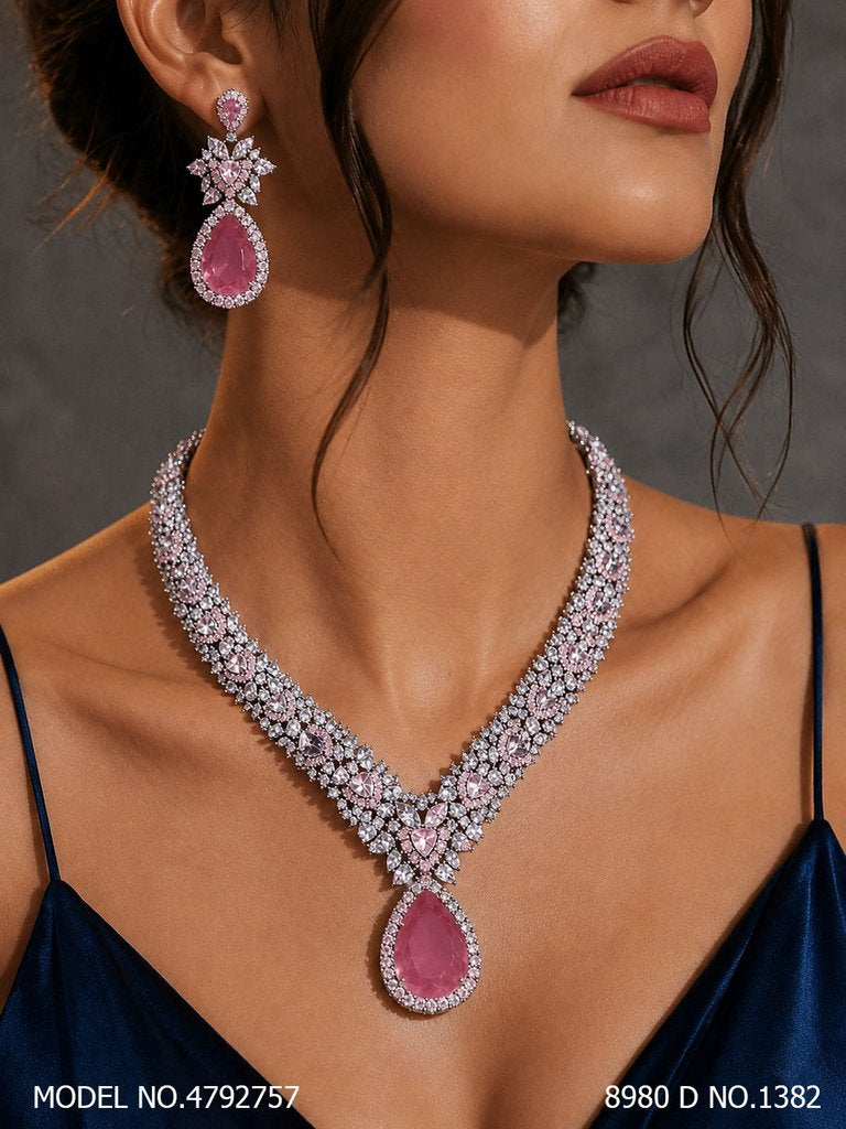 Traditional Zirconia Jewelry Set for Classy Women - Amaara World