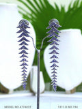 Real Zircon Long Fashion Earrings - Amaara World