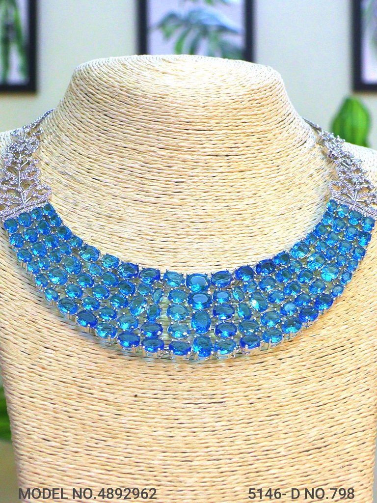 Original Zircon Necklace Set - View 2 - Amaara World
