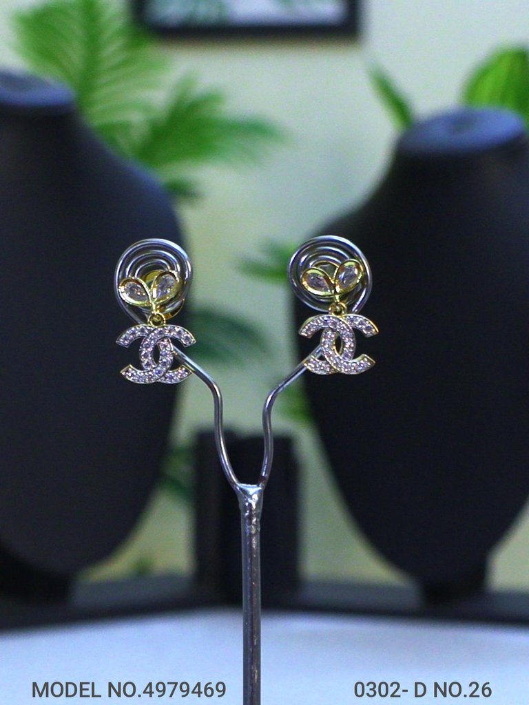 American diamond Earring Indian hand crafted - Style 10 - Amaara World