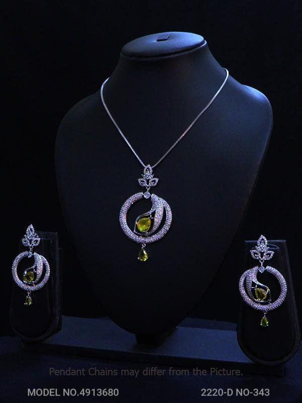 Original Cubic Zircon | Classic Pendant Set - Style 6 - Amaara World