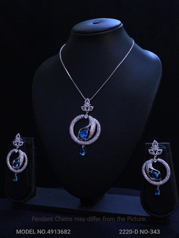 Original Cubic Zircon | Classic Pendant Set - Style 8 - Amaara World