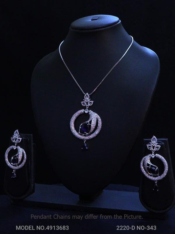 Original Cubic Zircon | Classic Pendant Set - Style 9 - Amaara World