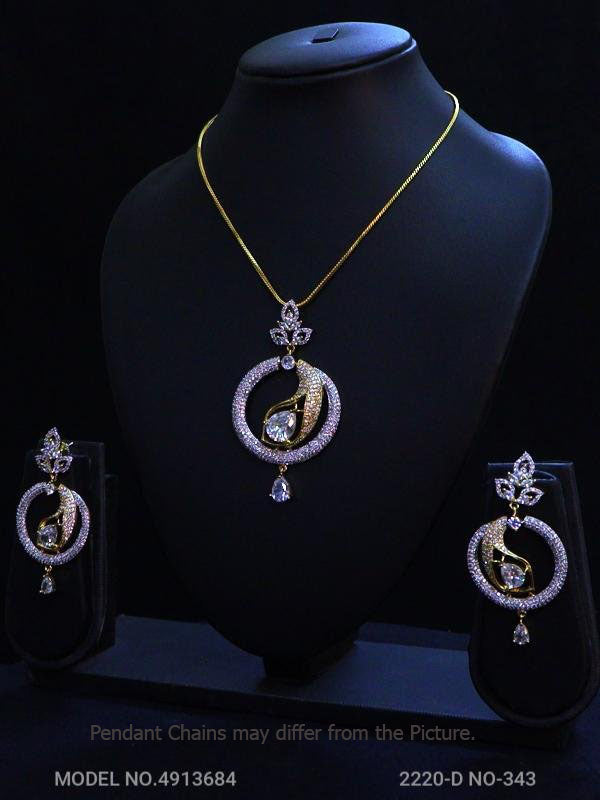 Original Cubic Zircon | Classic Pendant Set - Style 10 - Amaara World