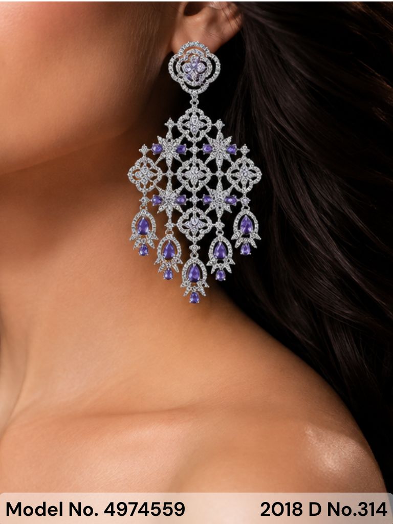 Designer Handmade Cz Earrings - Amaara World