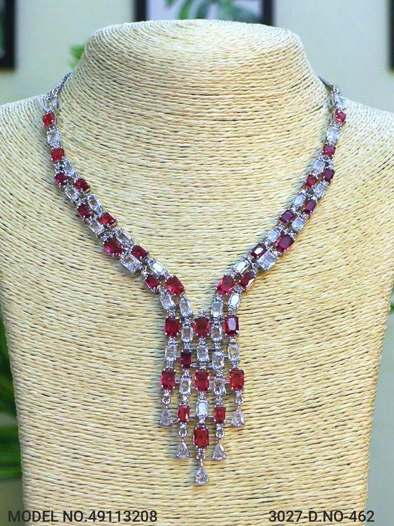 Light weighted CZ Necklace Set - View A
