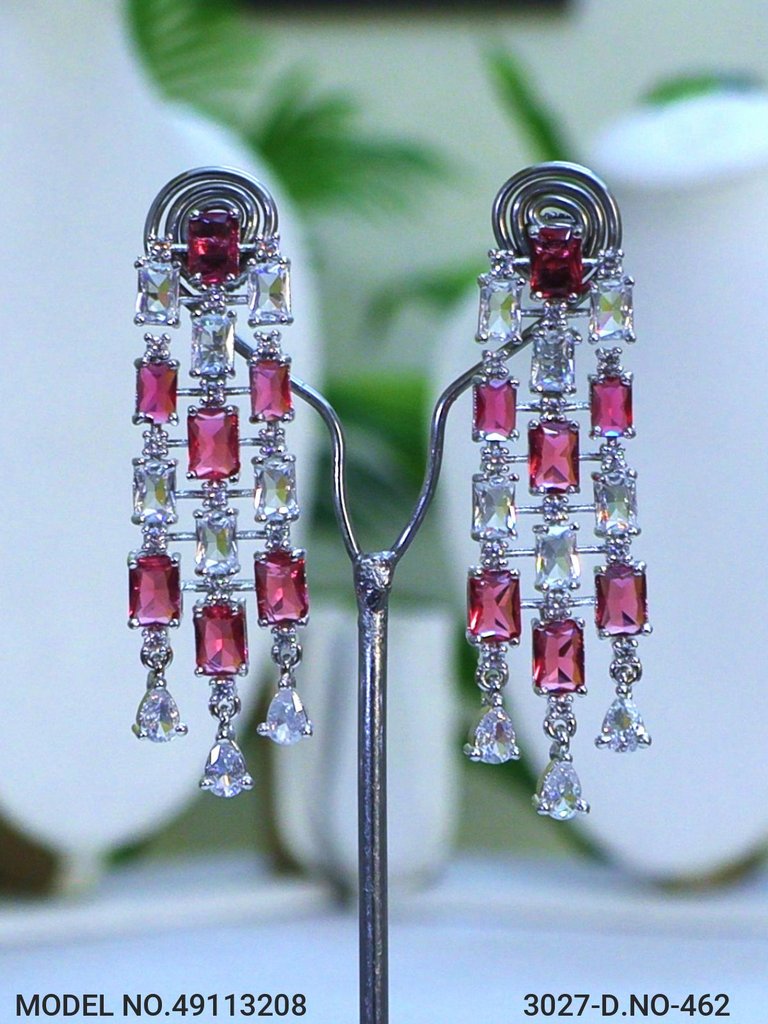 Light weighted CZ Necklace Set - View B