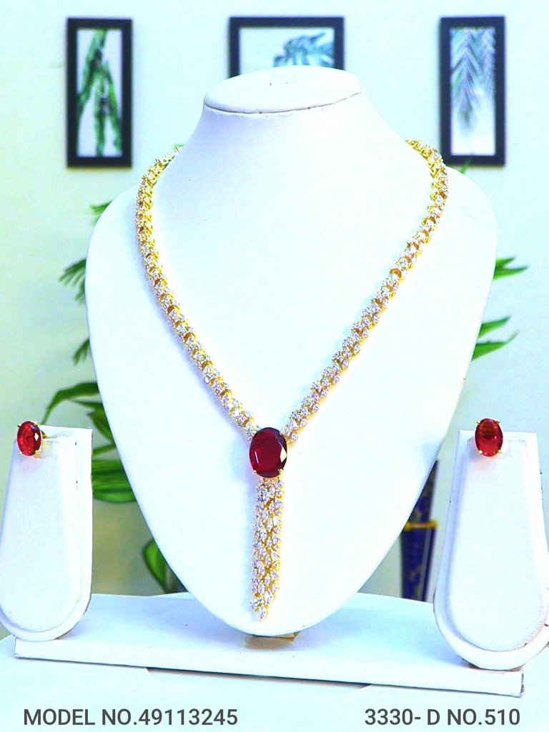 Classic yet Trendy | Cz Fashion Necklace Set - Amaara World