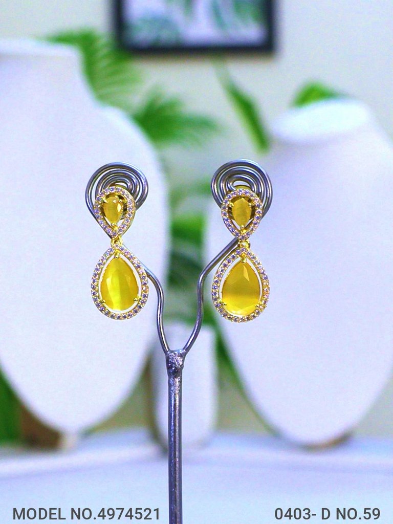 Statement Earrings with AD stones - Amaara World