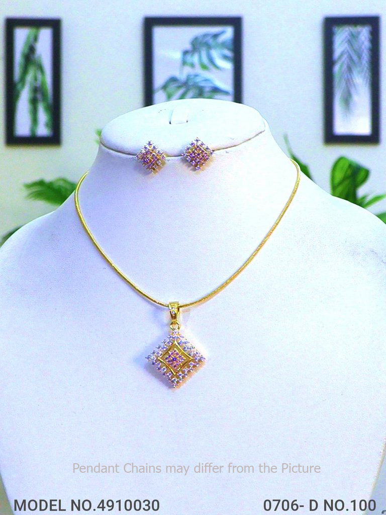 Original Cubic Zircon | Classic Pendant Set - Style 2 - Amaara World