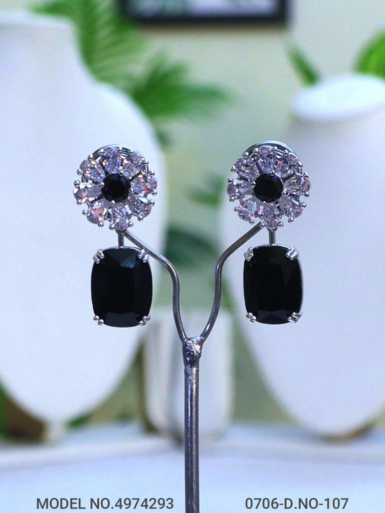 Cz Designer Long Earrings - Amaara World