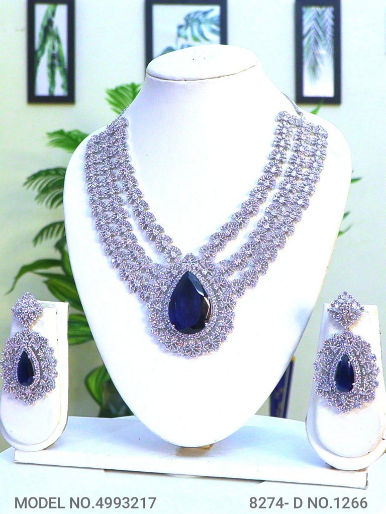 Traditional Design | American Diamond Jewelry Set - Amaara World