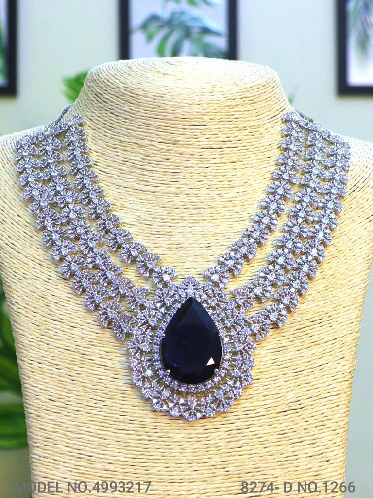 Traditional Design | American Diamond Jewelry Set - View A