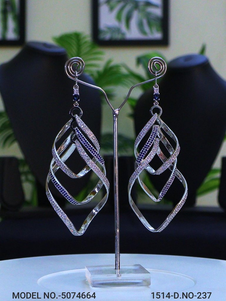 Statement Earrings with AD stones - Amaara World