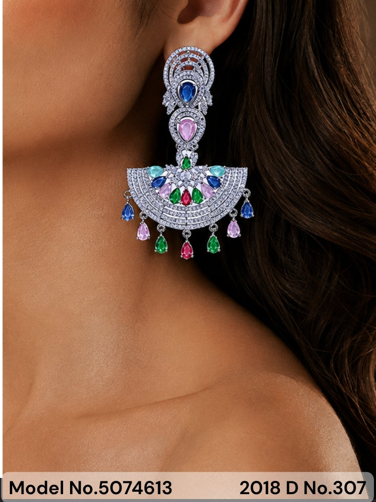 Cz Fashion Earrings | Handcrafted - Amaara World