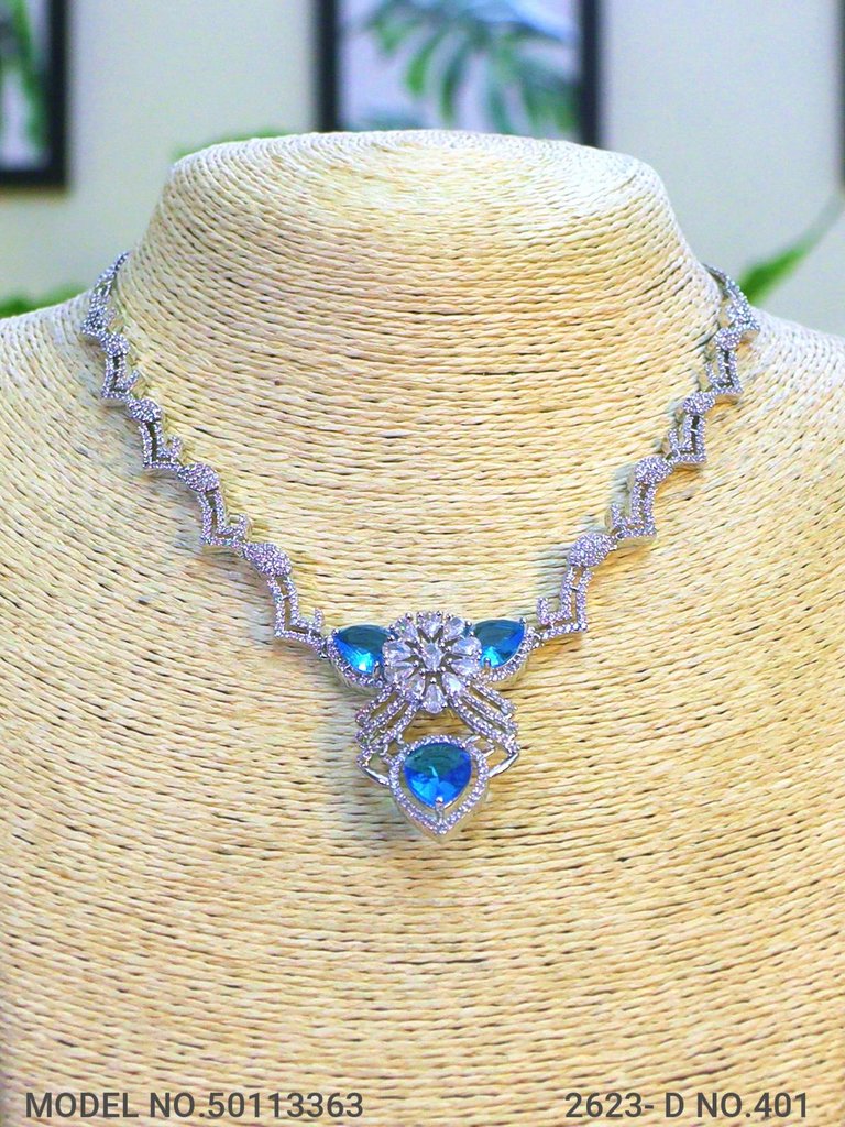 Made in India | Cz Necklace Set - View A