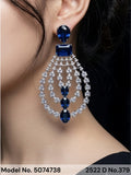 Cz Designer Long Earrings - Amaara World