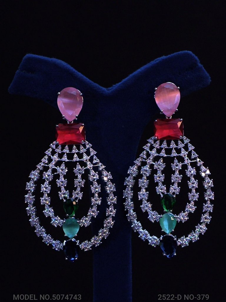 Real Zircon Long Fashion Earrings