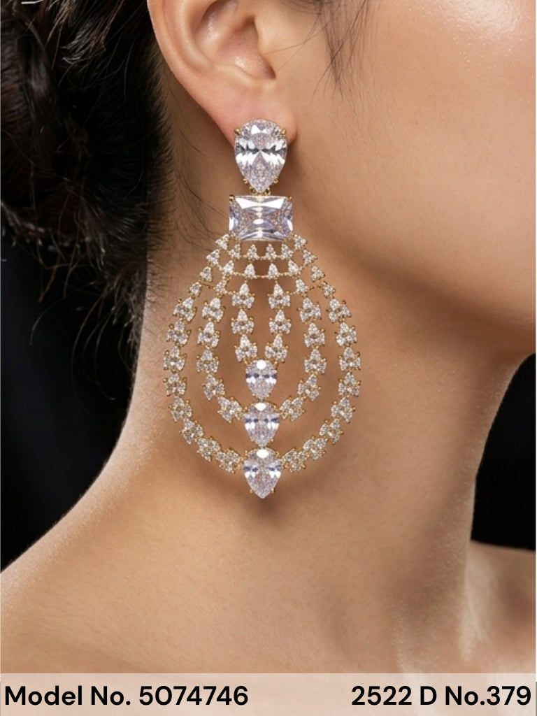 Original Zircon Long Earrings - Amaara World