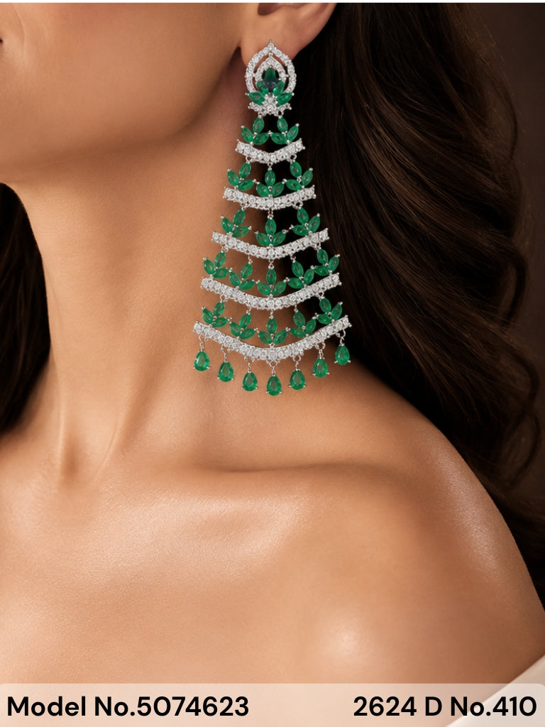 Statement Earrings with AD stones - Amaara World