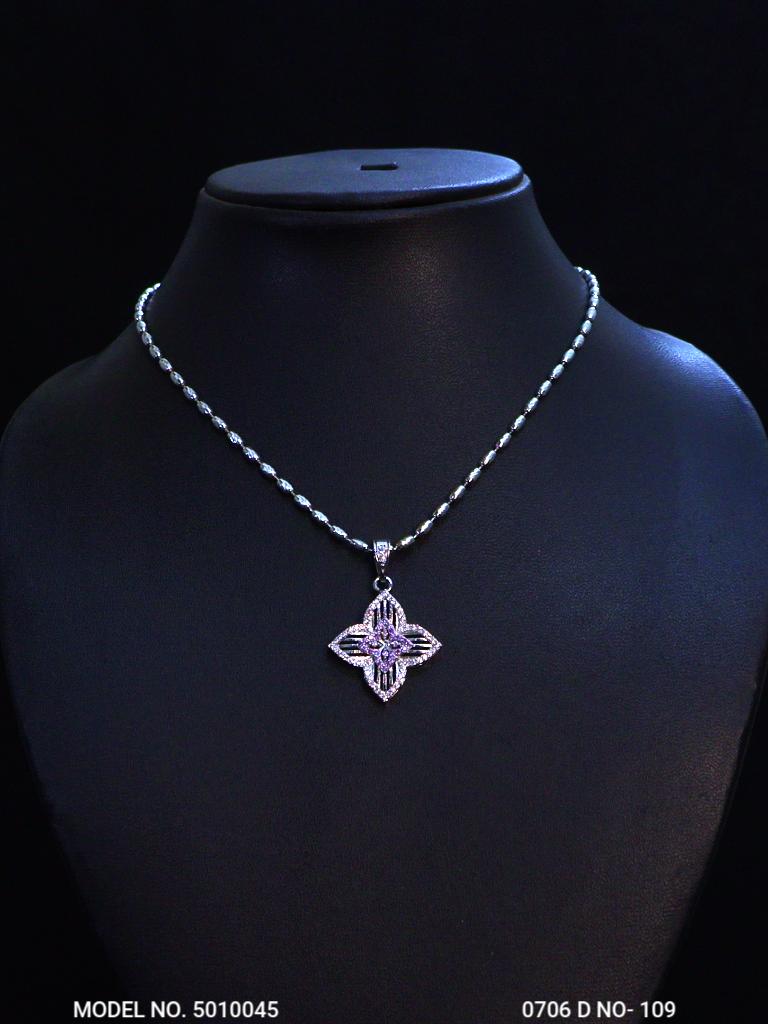 Artificial Diamond Cz Pendant Set - View A