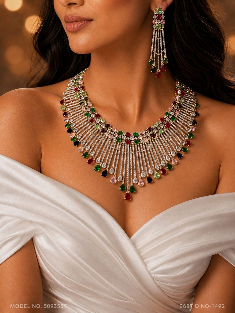Original Zircon Necklace Set - Amaara World USA - SKU 5093557