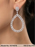 Real Zircon Long Fashion Earrings - Amaara World