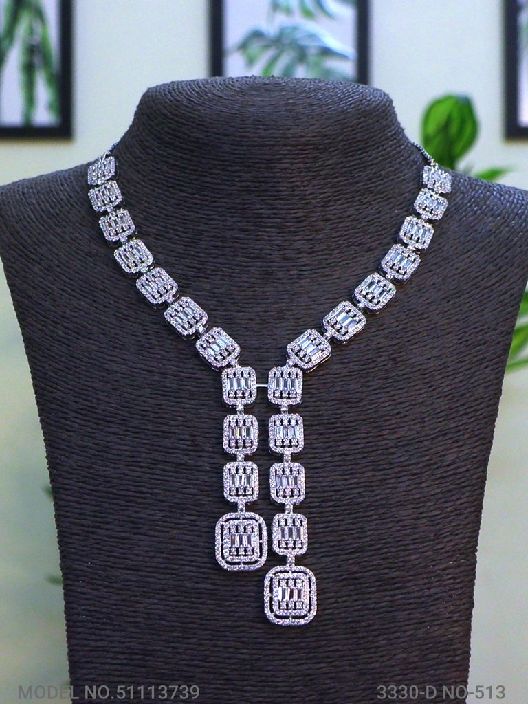 Classic Necklace | AD Jewellery | Handcrafted - View B