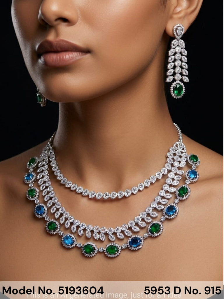 Handmade Traditional Masterpiece Zircon Jewelry Set - Amaara World