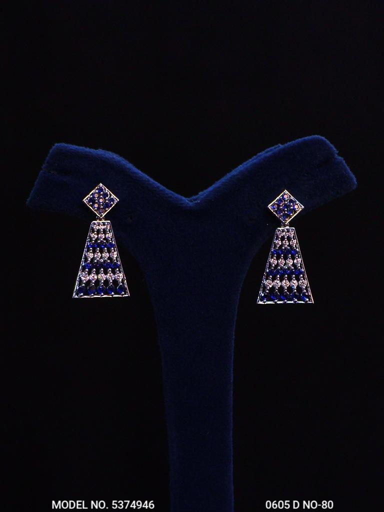 Cz Designer Long Earrings