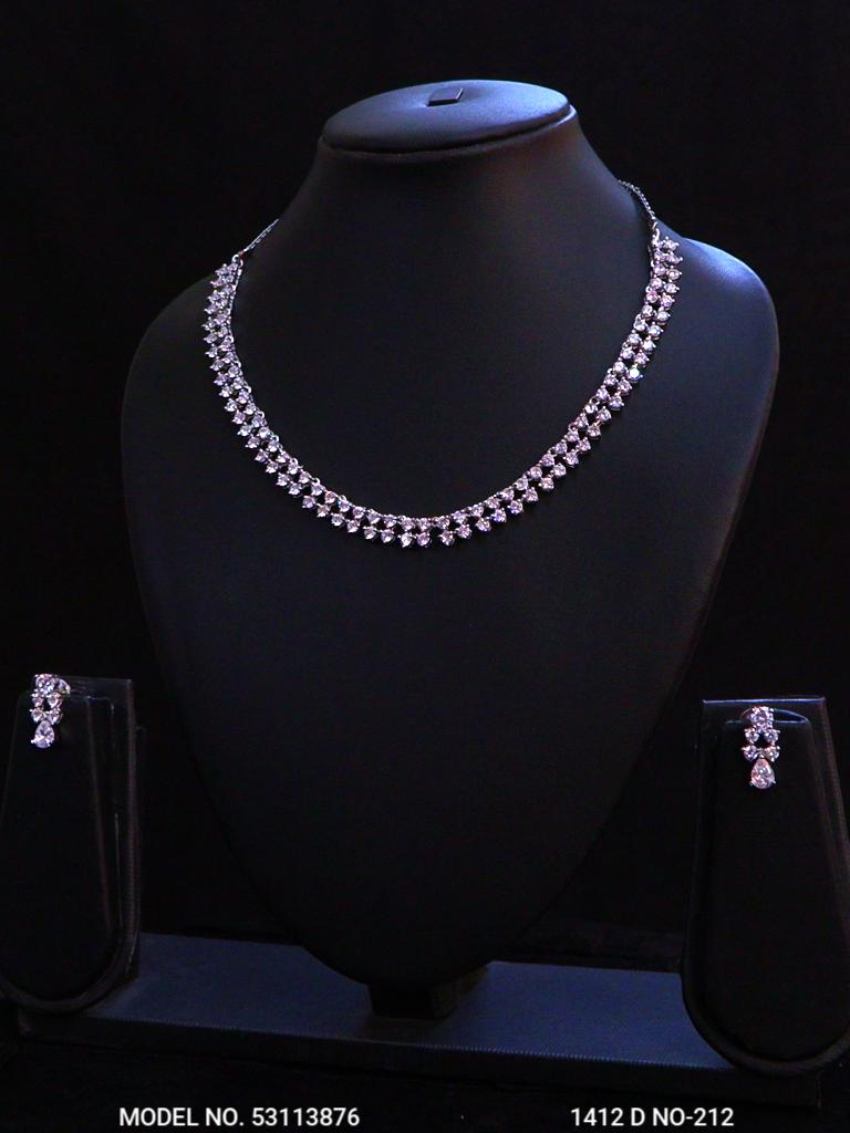 Classic Necklace | AD Jewellery | Handcrafted - View A