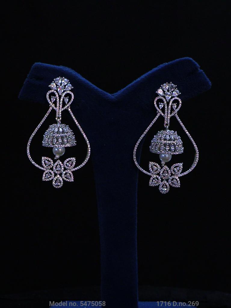 Diamond Replica Long Earrings - View A