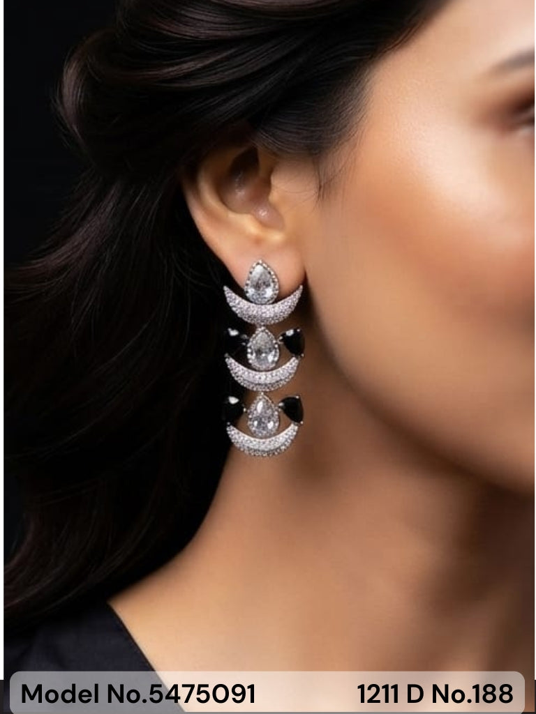 Statement Earrings with AD stones - Amaara World
