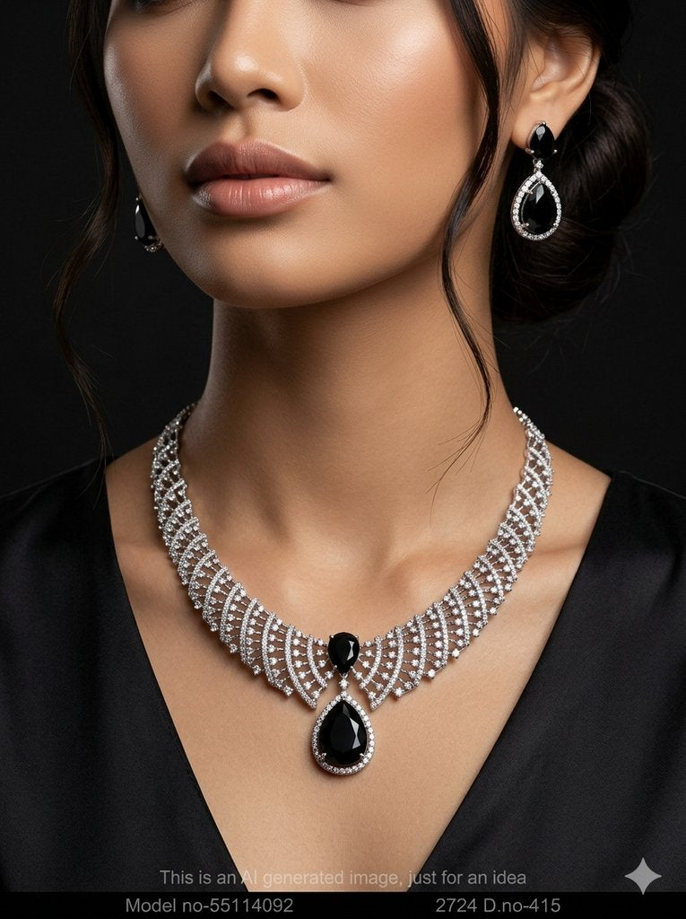 Cz Jewelry Set | Classic Pattern - Amaara World