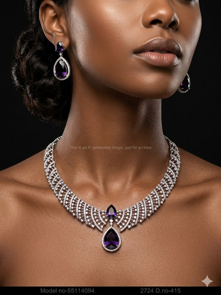 Made In India | Diamond Styled Jewellery Set - Amaara World