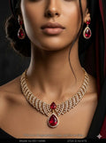 Light weighted CZ Necklace Set