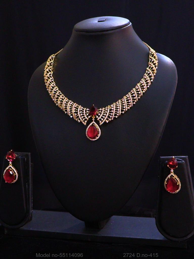 Light weighted CZ Necklace Set