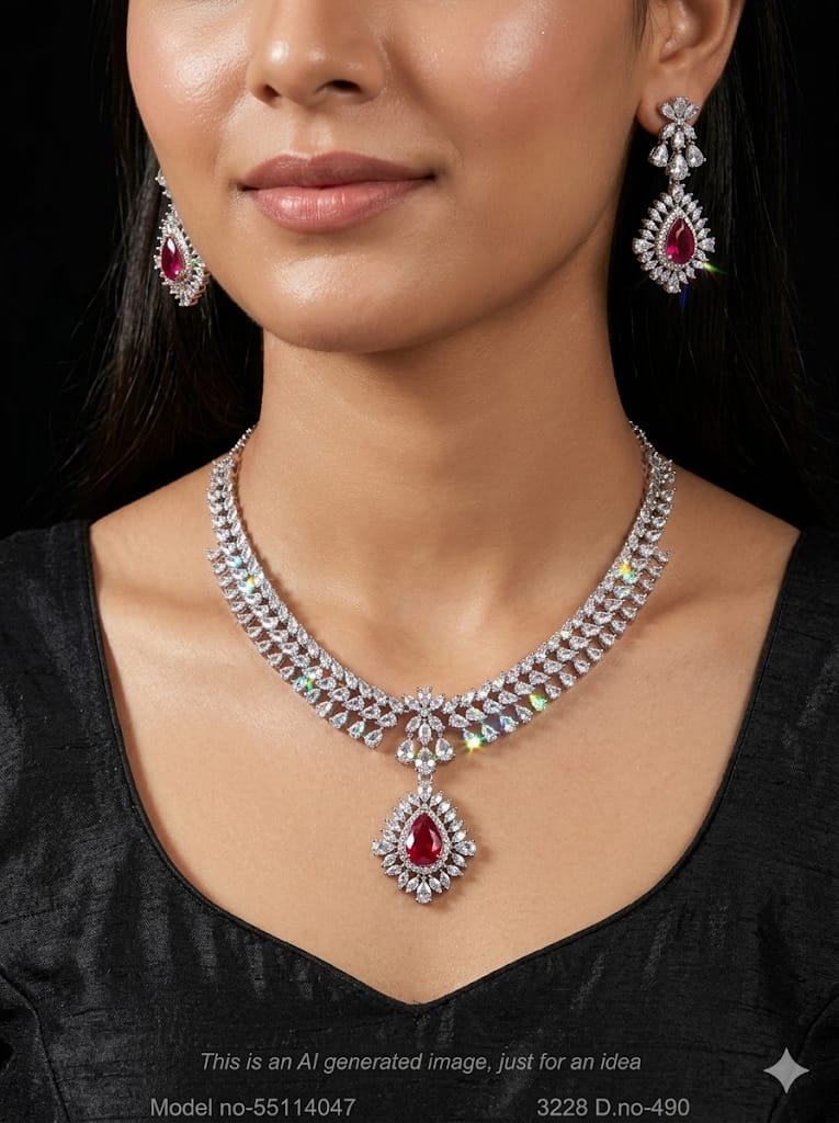 Original Cubic Zircon | Classic Necklace Set - Amaara World
